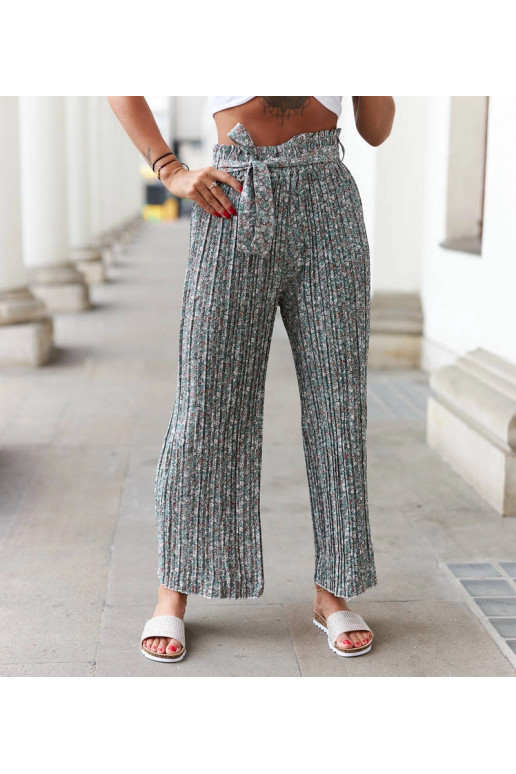 Rohelised plisseeritud püksid Trevisano Rohelised plisseeritud püksid Trevisano