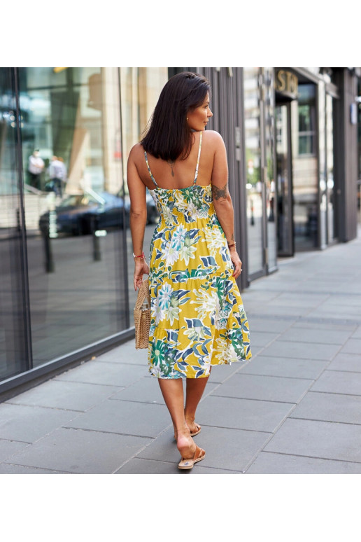 Brugnetto kollane lilleline minikleit