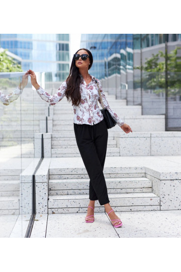 Valge mustriga Sabbatini särk