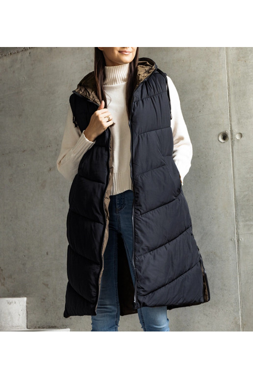 Simoni must ja roheline pööratav vest