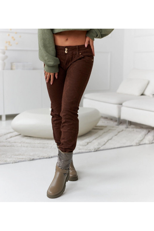 Pruuni mustriga Lévesque püksid Pruuni mustriga Lévesque püksid