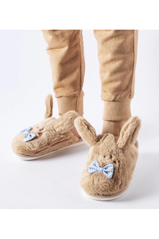 Beežid kõrvade ja kaarega sussid Bruna