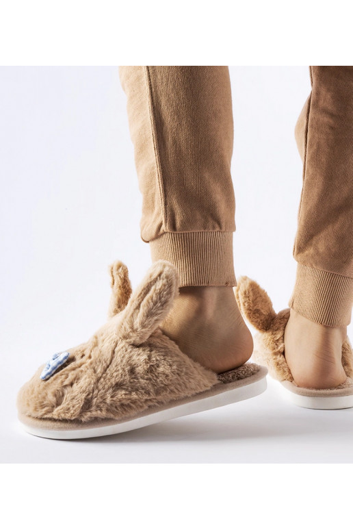 Beežid kõrvade ja kaarega sussid Bruna