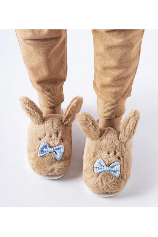 Beežid kõrvade ja kaarega sussid Bruna