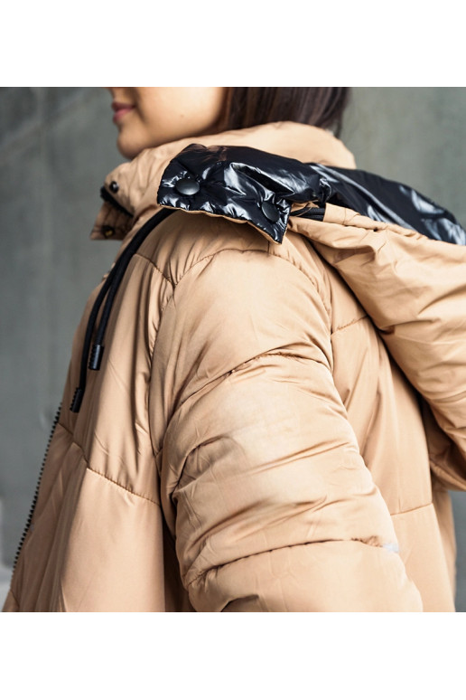 Must ja pruun pööratav pikk Cesario jope