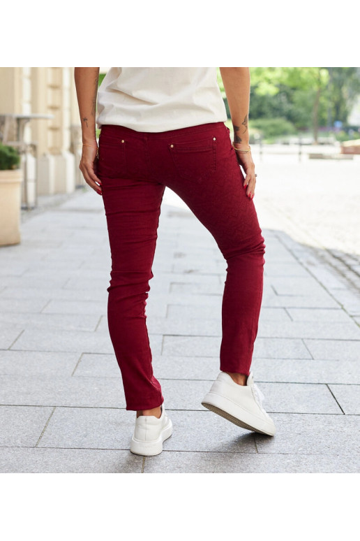 Punased riidest püksid Sylvaini vööga Punased riidest püksid Sylvaini vööga