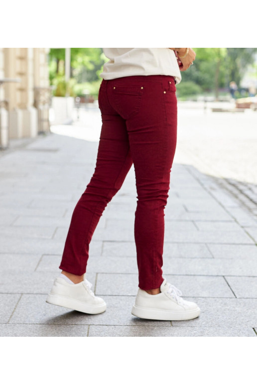 Punased riidest püksid Sylvaini vööga Punased riidest püksid Sylvaini vööga