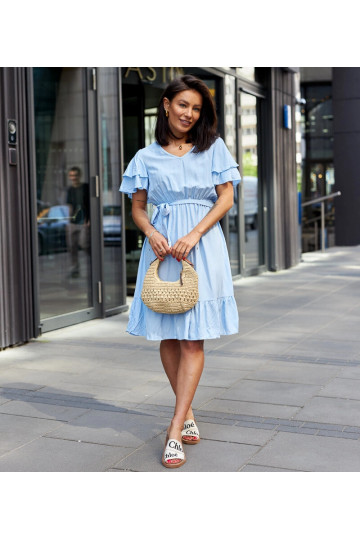 Sinine midi kleit vööga Sagasa