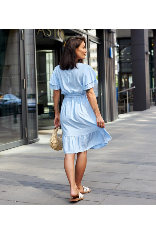 Sinine midi kleit vööga Sagasa