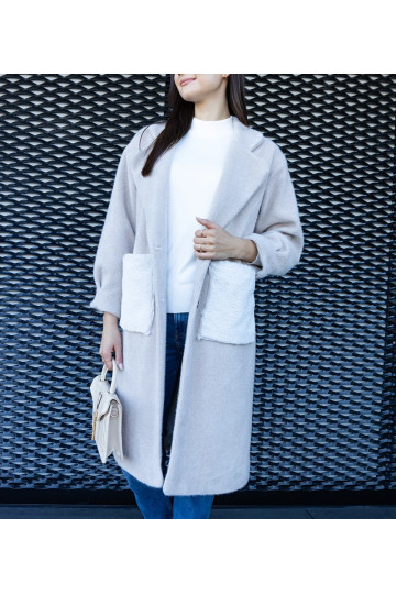 Pikk beež mantel plush... 2