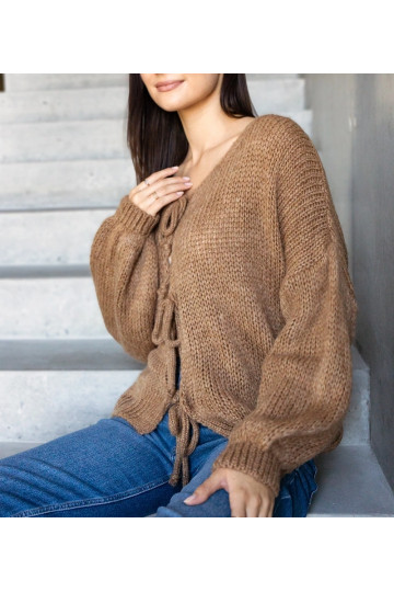 Pruun seotud kampsun Sumaia