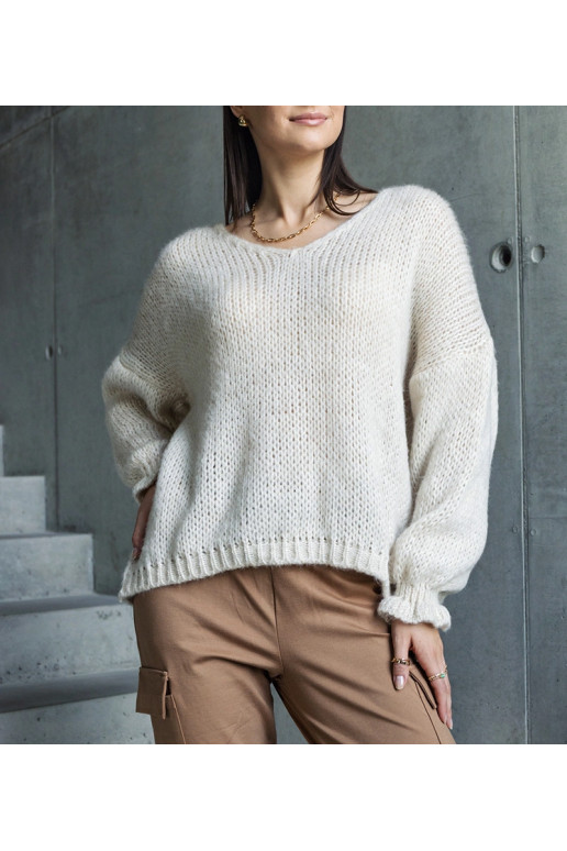 Beež V-kaelusega kampsun Gista