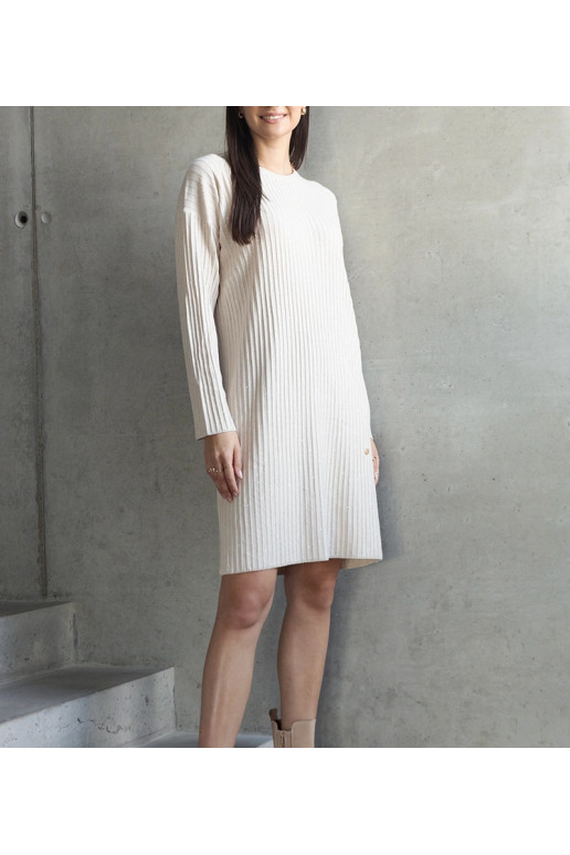 Beež midi kleit läikega Kadyra