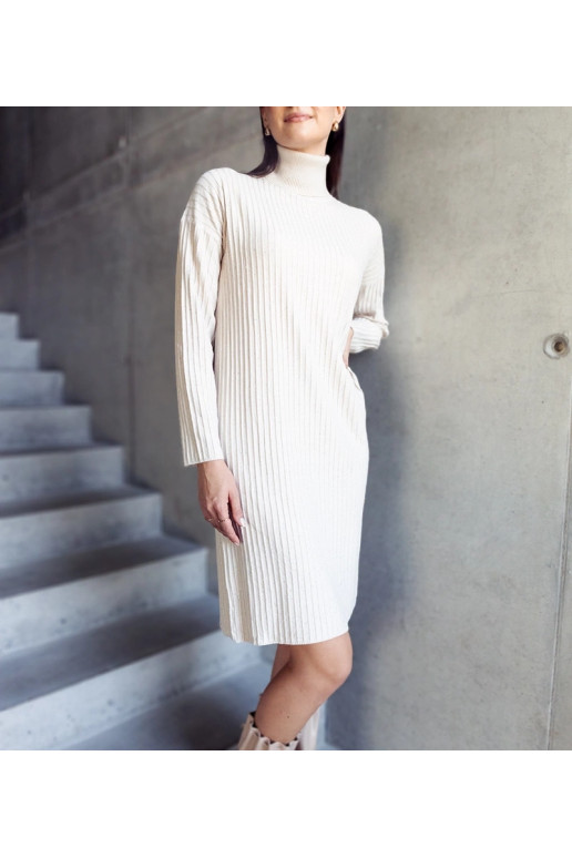 Beež Särav Midi Turtleneck Kleit Kusama