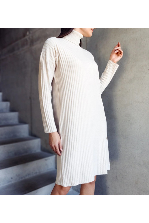 Beež Särav Midi Turtleneck Kleit Kusama