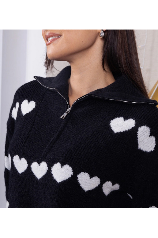 Must Alda südamega kardigan Must Alda südamega kardigan