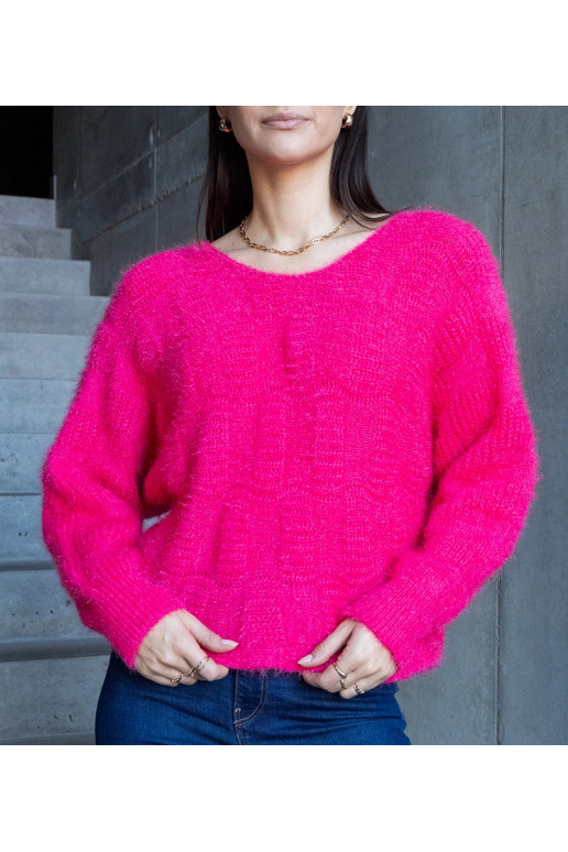 Neveri fuksia kaelusega kampsun Neveri fuksia kaelusega kampsun