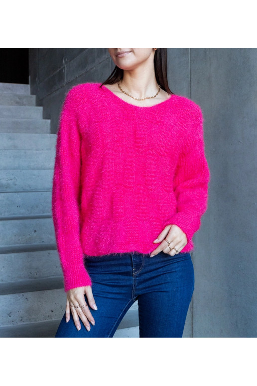 Neveri fuksia kaelusega kampsun Neveri fuksia kaelusega kampsun