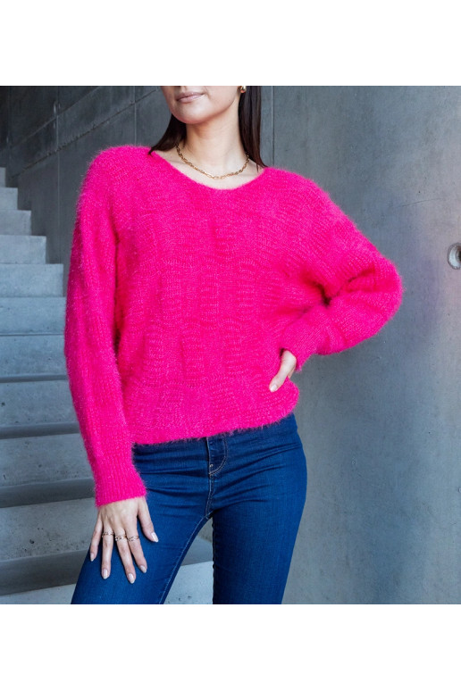 Neveri fuksia kaelusega kampsun Neveri fuksia kaelusega kampsun