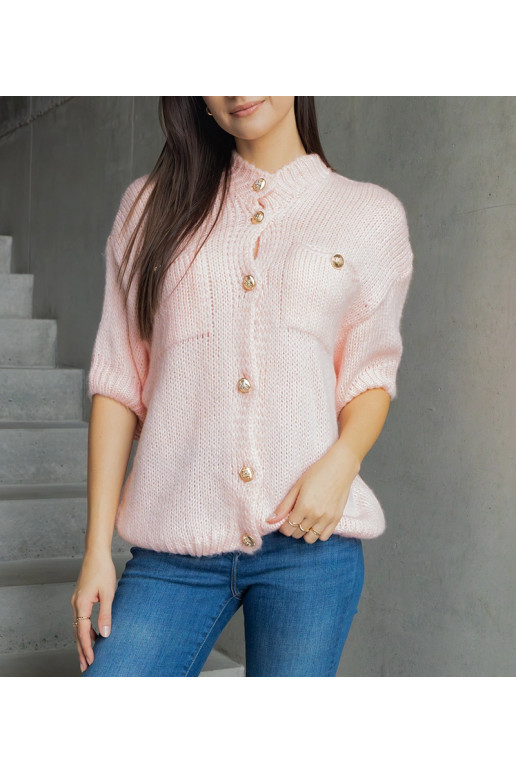 Naiste roosa lühikeste varrukate ja...