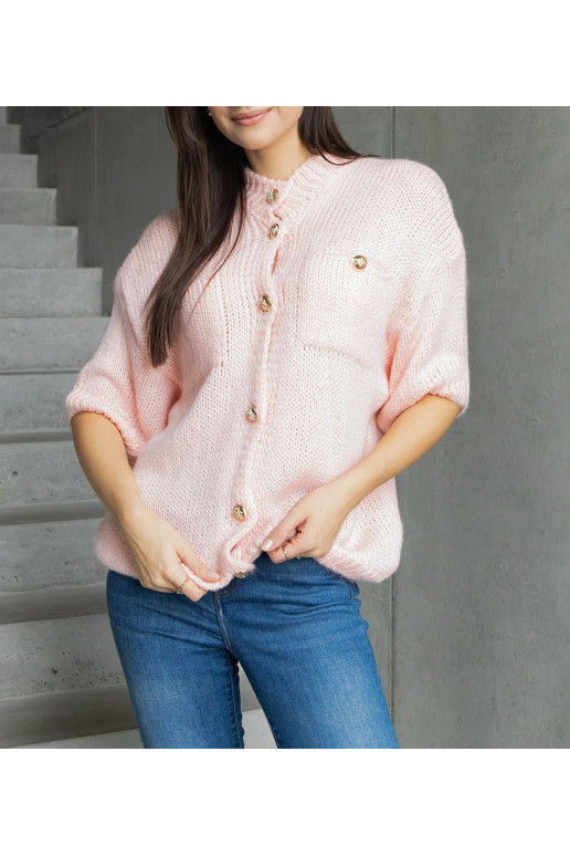 Naiste roosa lühikeste varrukate ja...