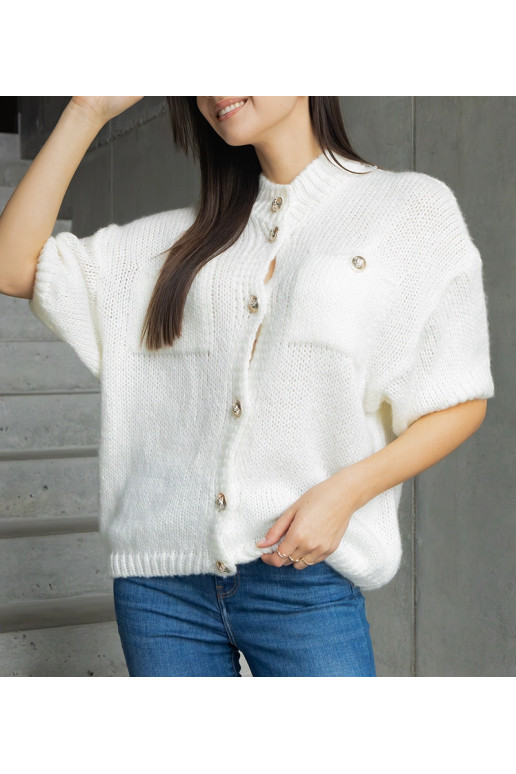 Naiste valge lühikeste varrukate ja...