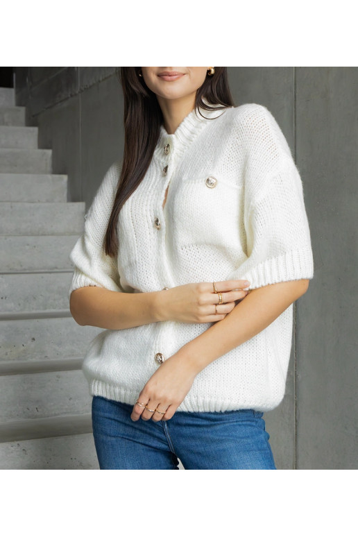 Naiste valge lühikeste varrukate ja...