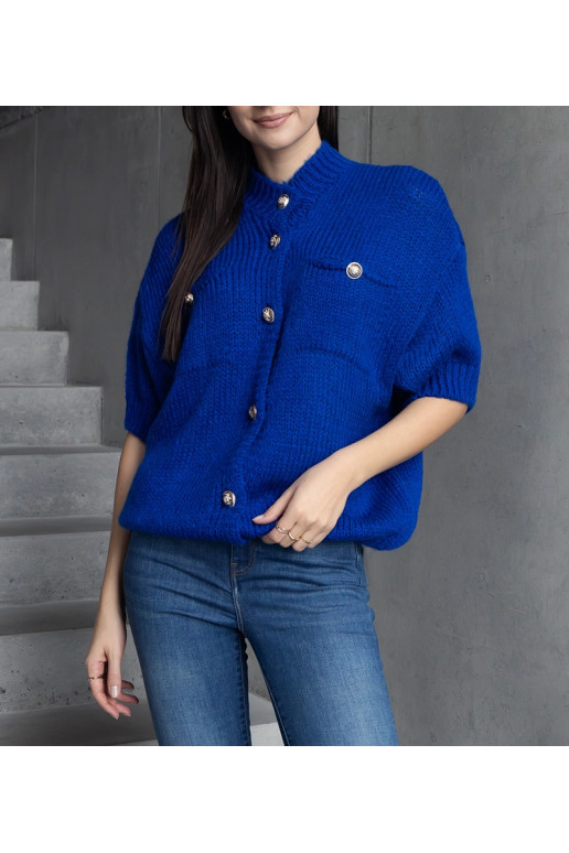 Naiste sinine lühikeste varrukate ja...