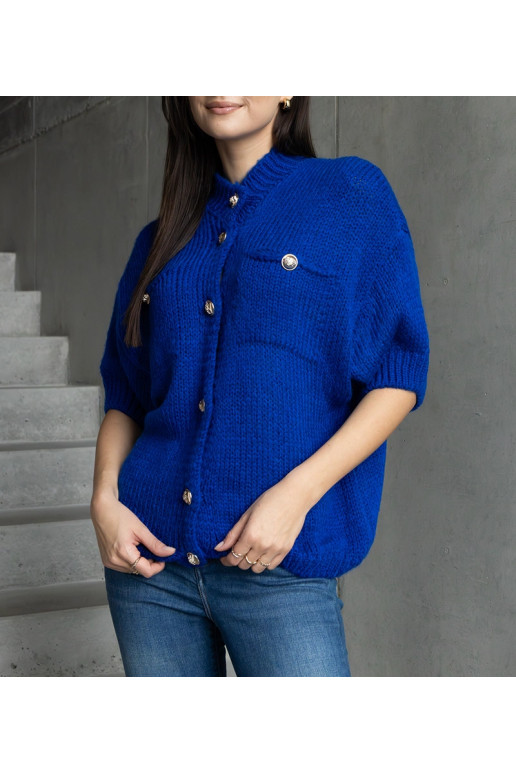 Naiste sinine lühikeste varrukate ja...