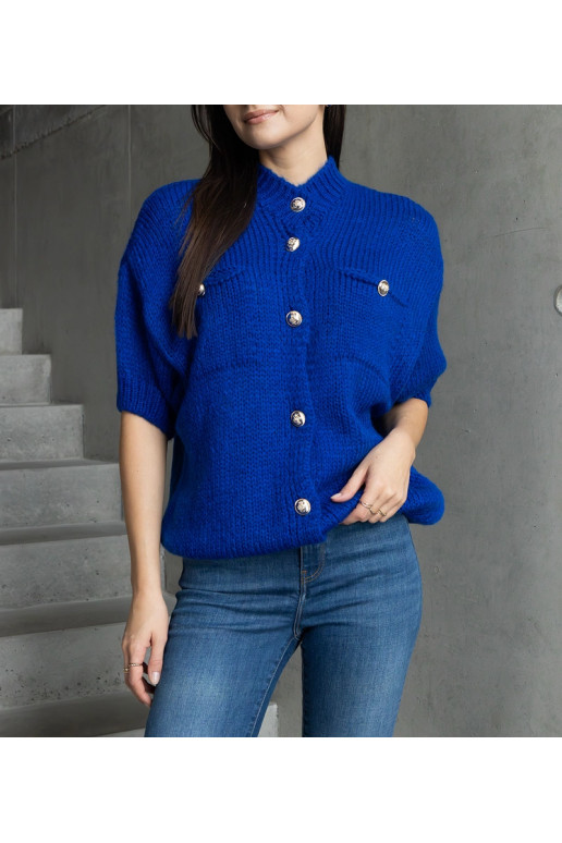 Naiste sinine lühikeste varrukate ja...