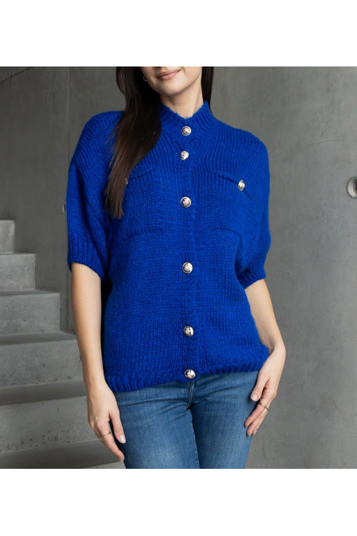 Naiste sinine lühikeste varrukate ja...