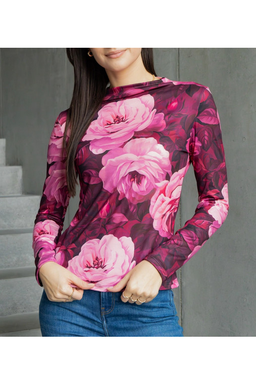 Amaya trükiga kaunistatud roosa pluus Amaya trükiga kaunistatud roosa pluus