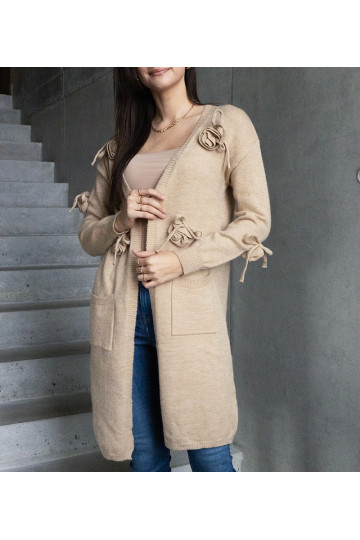 Pikk beež kardigan Lira