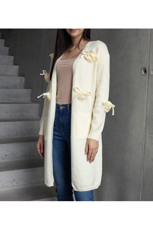 Pikk valge kardigan Lira Pikk valge kardigan Lira