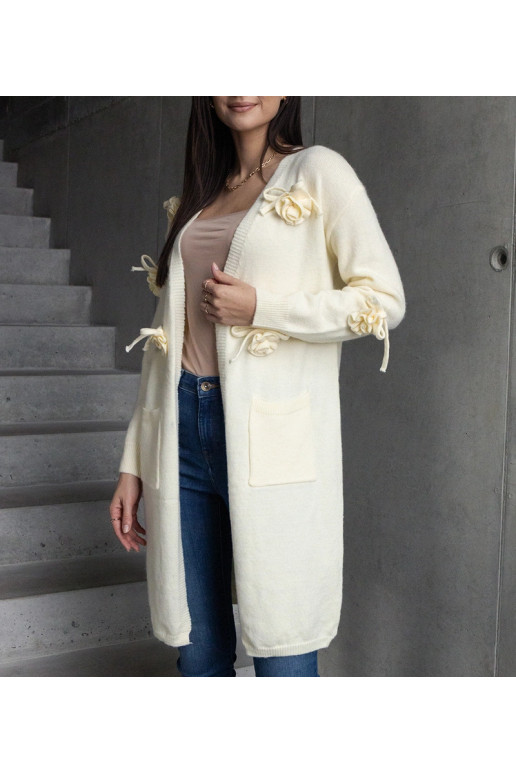 Pikk valge kardigan Lira Pikk valge kardigan Lira