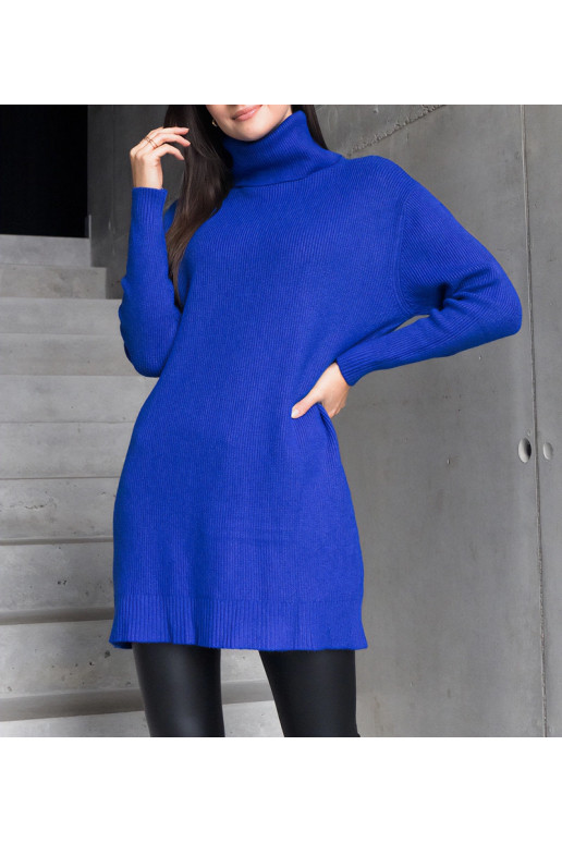 Pikk sinine pehme kilpkonnaga kampsun... Pikk sinine pehme kilpkonnaga kampsun...