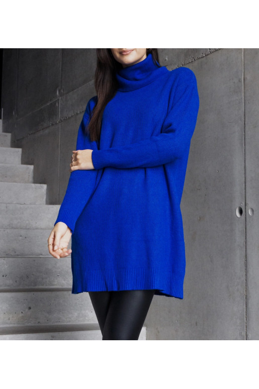 Pikk sinine pehme kilpkonnaga kampsun... Pikk sinine pehme kilpkonnaga kampsun...