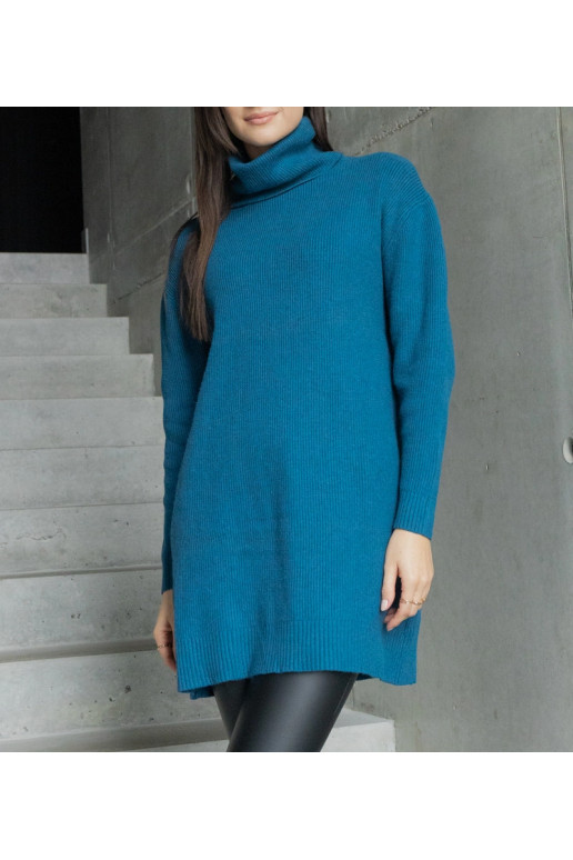 Pikk tumesinine pehme kaelusega... Pikk tumesinine pehme kaelusega...