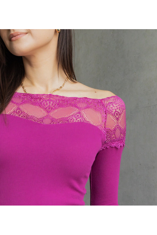 Roosa hispaania pluus pitsilise vahetükiga Vikija