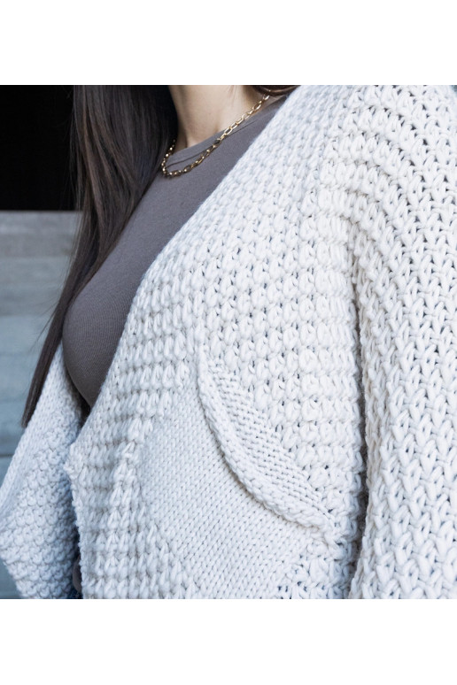 Valge Nira mähisega kardigan Valge Nira mähisega kardigan