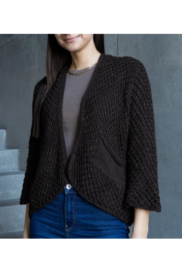 Pruun Nira mähisega kardigan