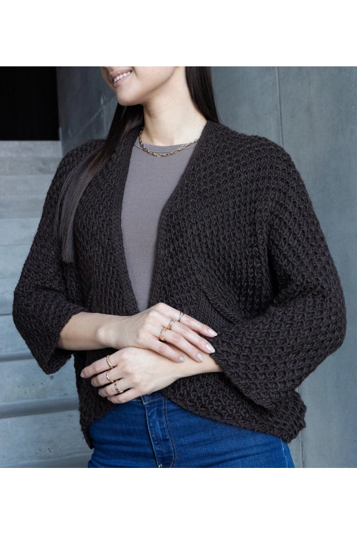 Pruun Nira mähisega kardigan Pruun Nira mähisega kardigan