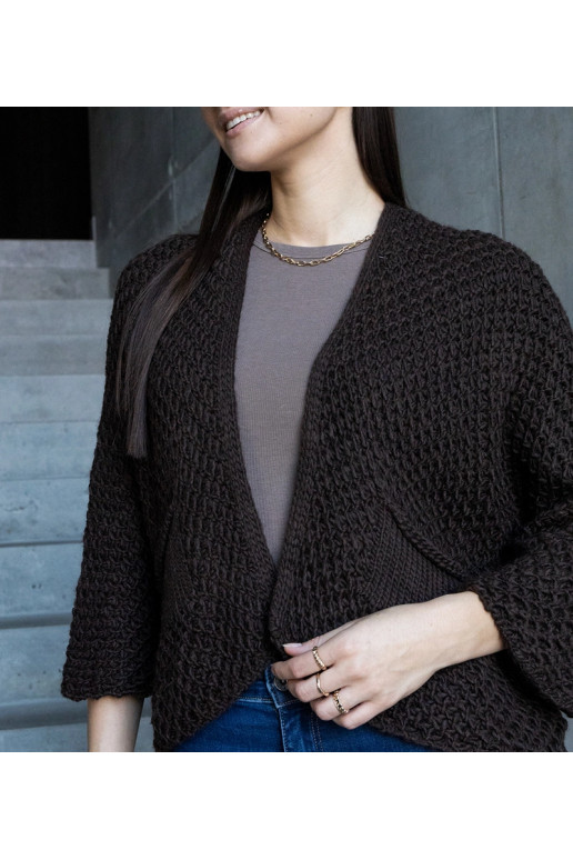 Pruun Nira mähisega kardigan Pruun Nira mähisega kardigan