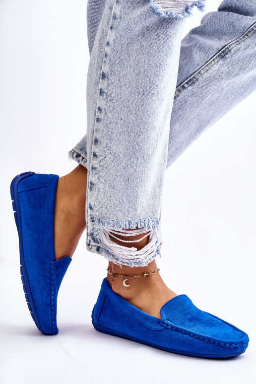 Seemisnahast mokassiinid  Sinist värvi Morreno