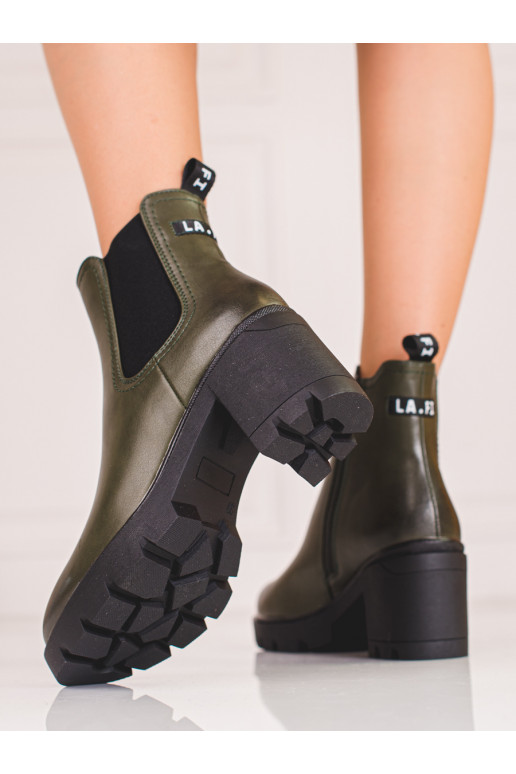 Pealiste saapad kõrge kontsaga roheline Pealiste saapad kõrge kontsaga roheline