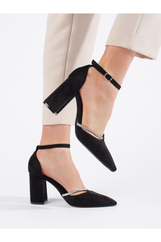 seemisnakhsed poolsaapad kõrge kontsaga Mustad