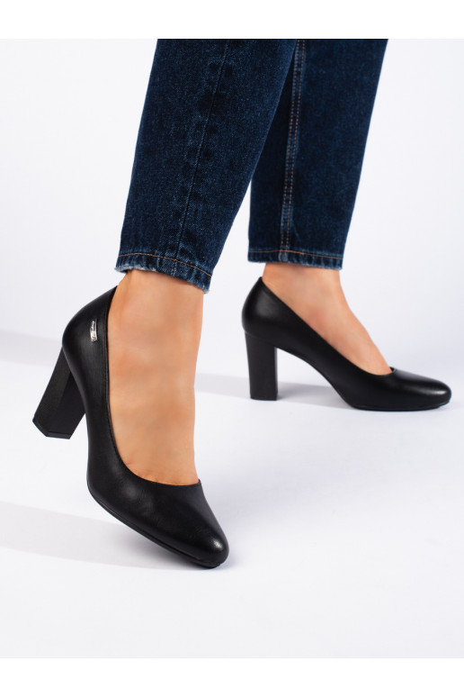 mustad poolsaapad kõrge kontsaga Sergio Leone