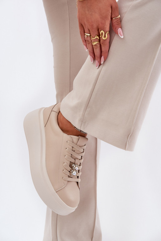   spordijalatsid  platvormiga Z Przypinką Vinceza 39922 beeži värvi