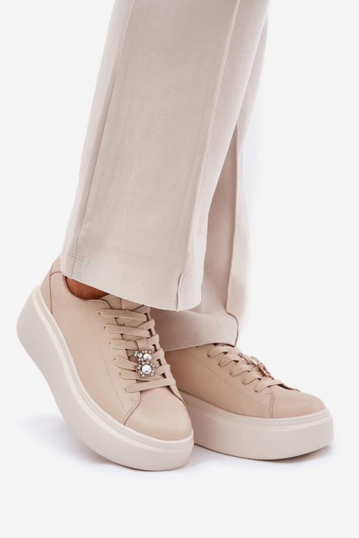   spordijalatsid  platvormiga Z Przypinką Vinceza 39922 beeži värvi