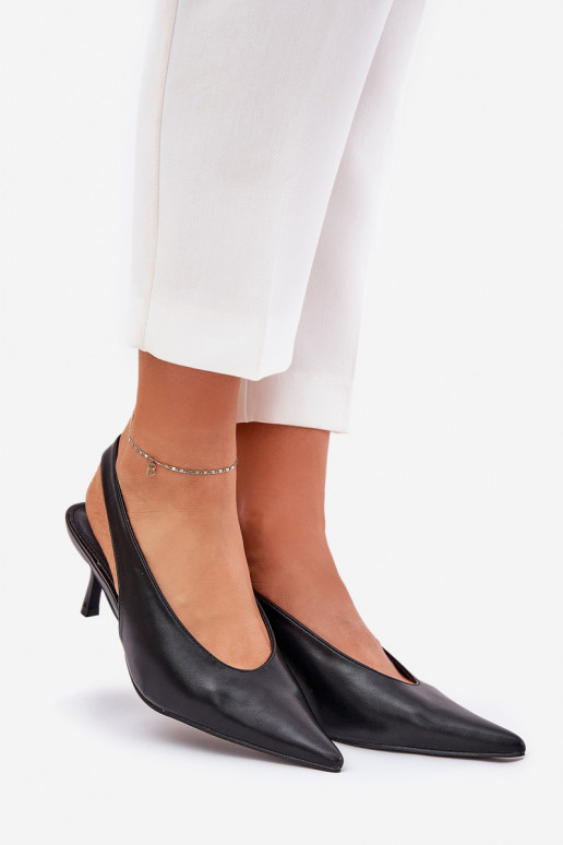 kõrge kontsaga Terava ninaga jalatsid Eko   Must Aricandia